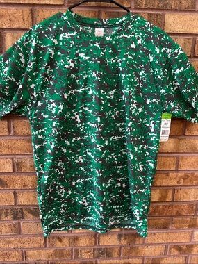 Holloway Green and White Digital Camo Short Sleeve Tee